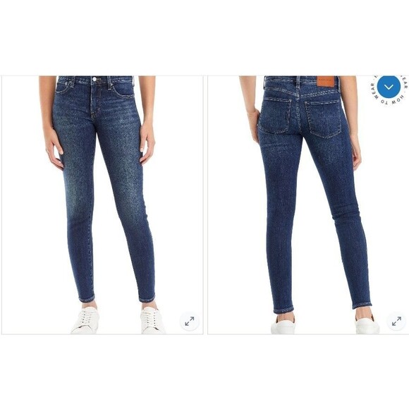 Lucky Brand Jeans Women's Size 8/29 Dark Wash Mid-Rise Ava Skinny Ankle EUC - Picture 1 of 7